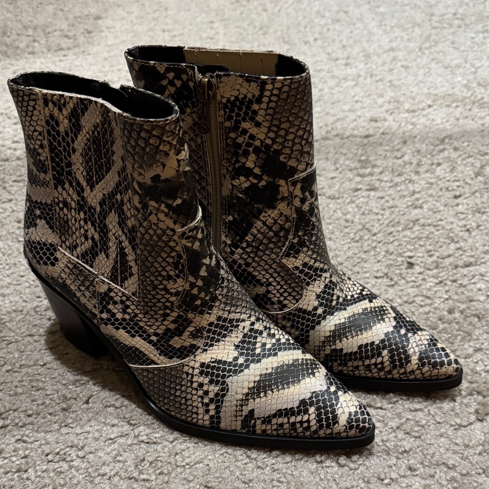 Snakeskin Ankle Boots
